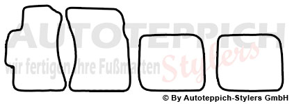 Das Schnittmuster für Fussmatten Subaru Legacy_4BL-BP_bj03-09