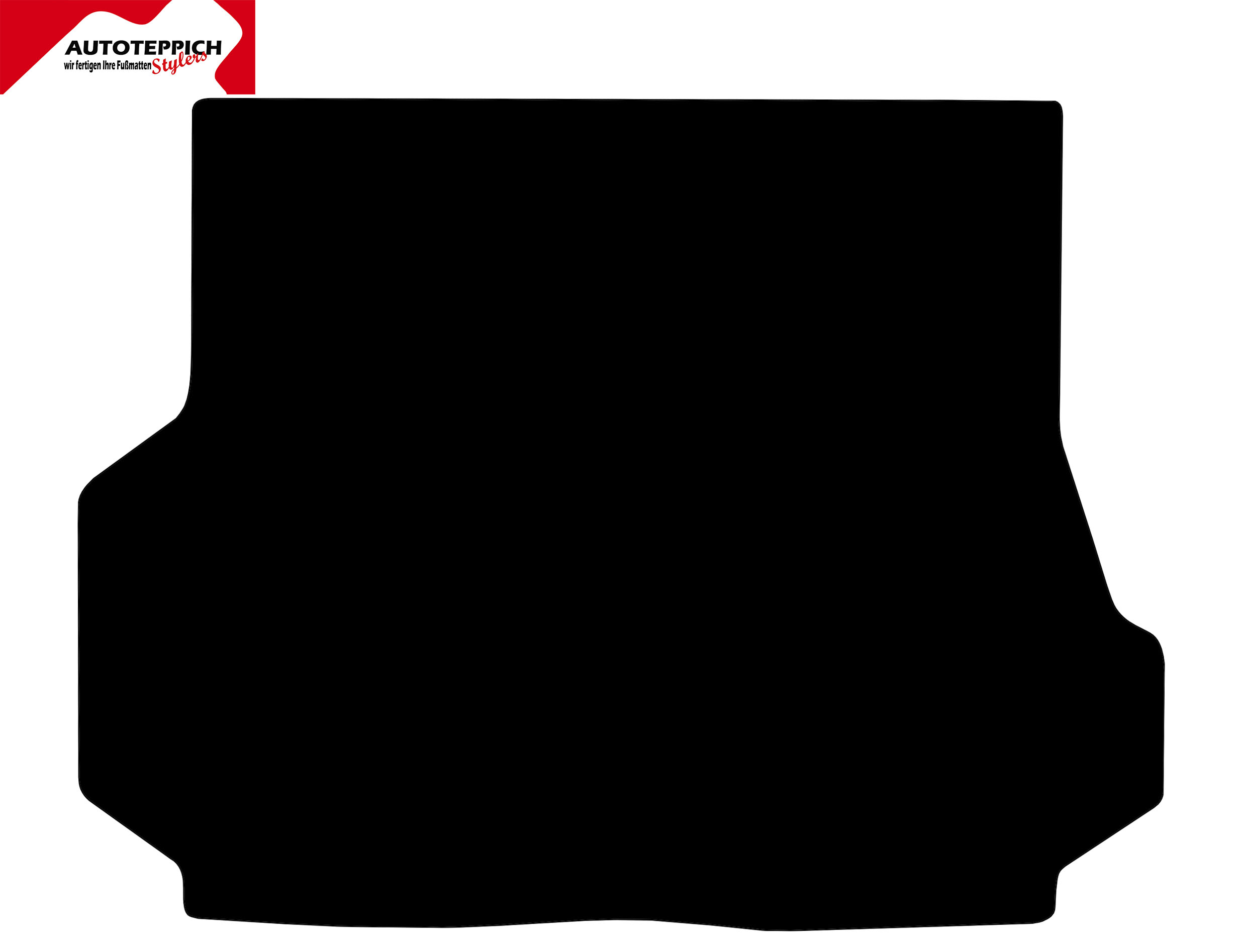 Eine Kofferraummatte in schwarz für Ford Sierra Kombi.