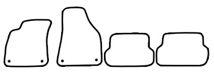 Das Schnittmuster für Fussmatten Seat Exeo_kombi_bj2011bis_halter