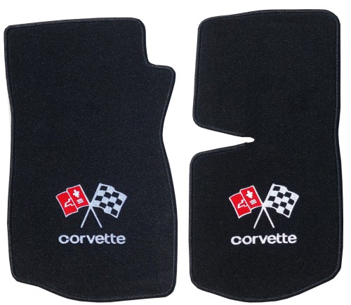 Velours Fußmatten für Chevrolet Corvette C3 Schaltgetriebe mit Stick Corvette