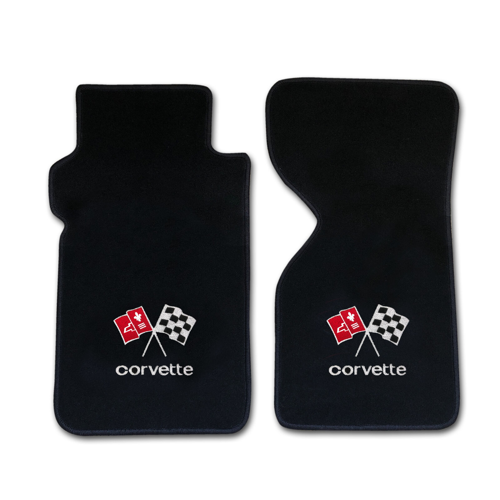 Velours Fußmatten passend für Chevrolet Corvette C3 Automatik mit Stick  Corvette