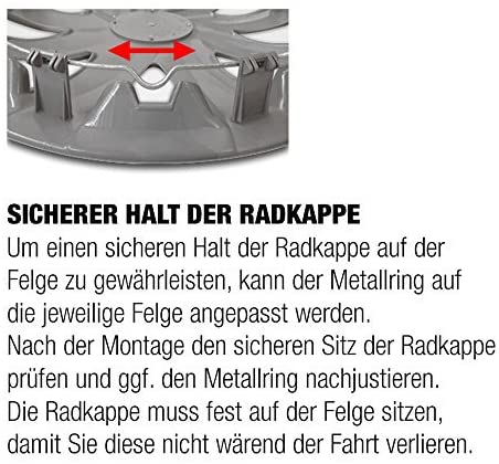 Radkappen/Radzierblenden 4 Stück 13 Zoll RKK02 Multi-Color Line Schwarz-Silber